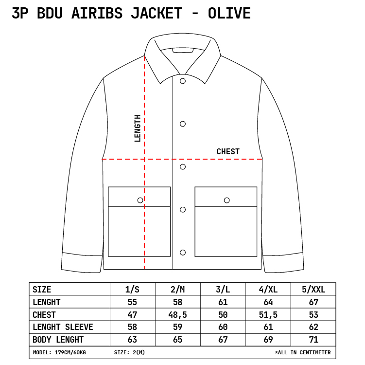 3P BDU Jacket Airibs Olive – Hoya Fields