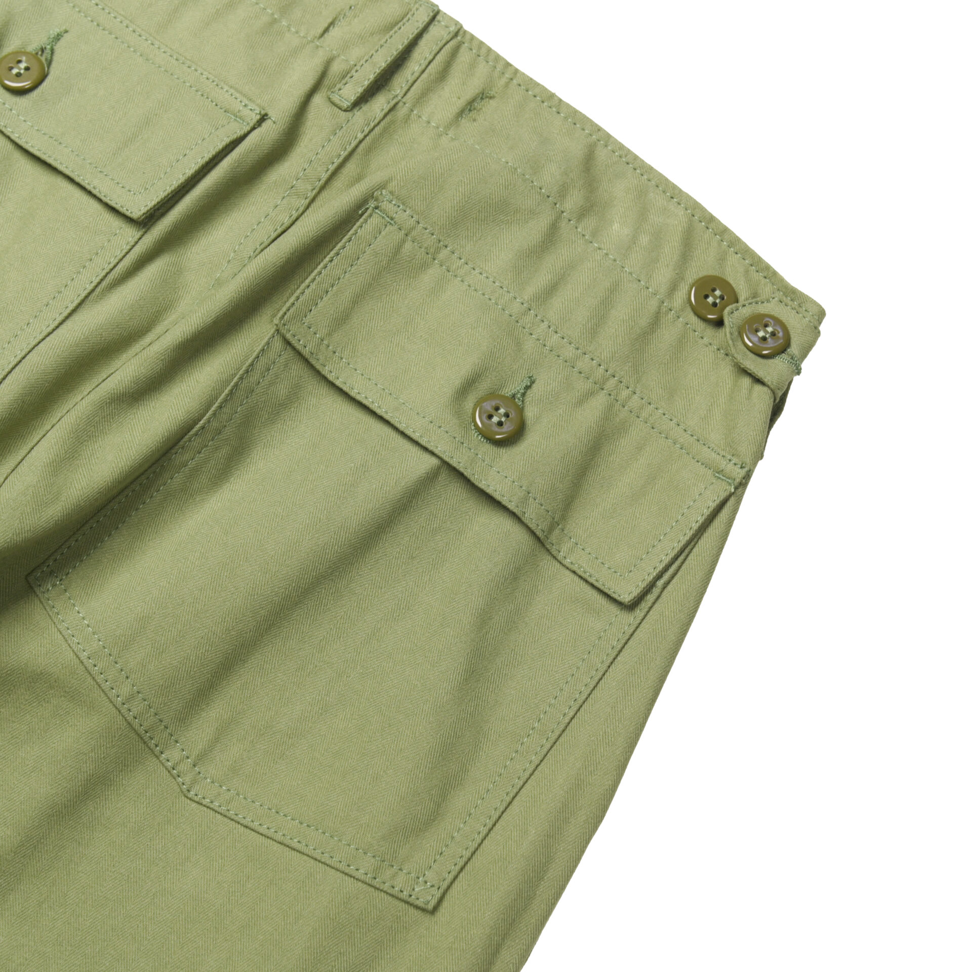 HBT Fatigue Trousers - Olive - Image 4