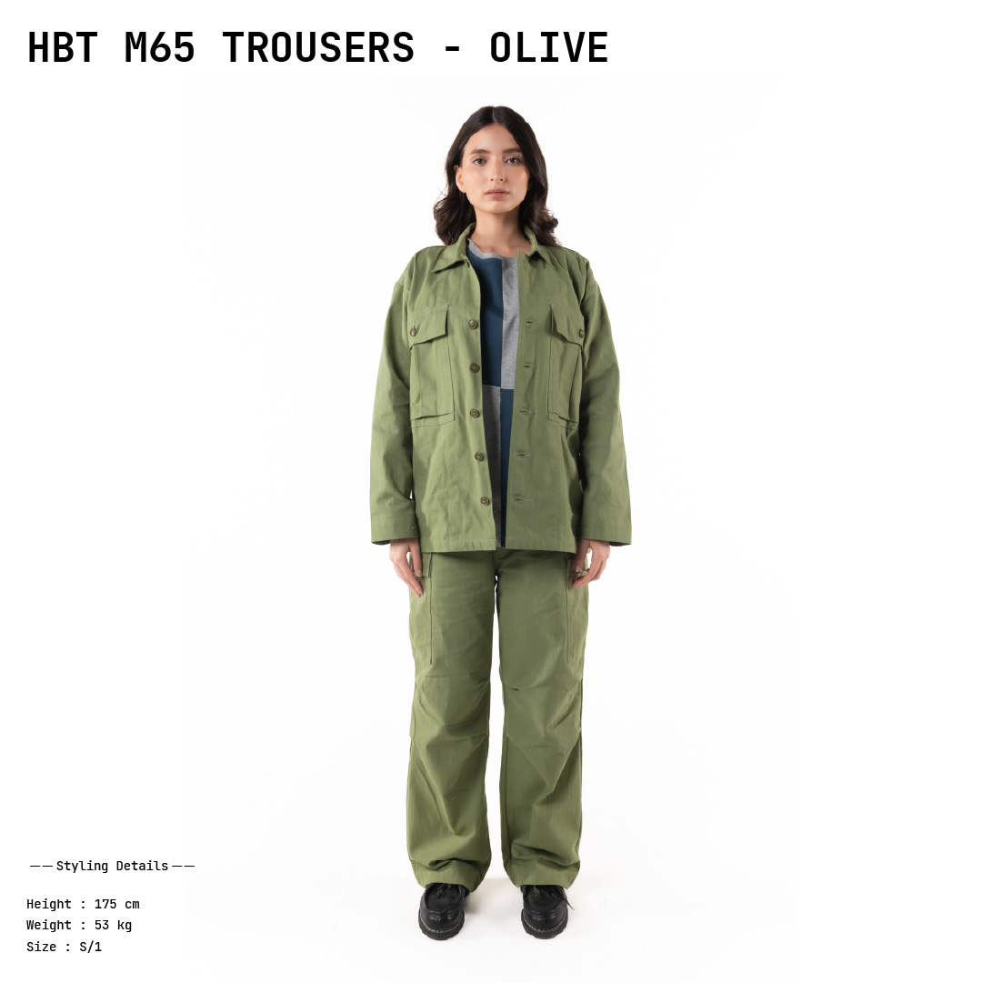 HBT M65 Trousers - Olive - Image 7